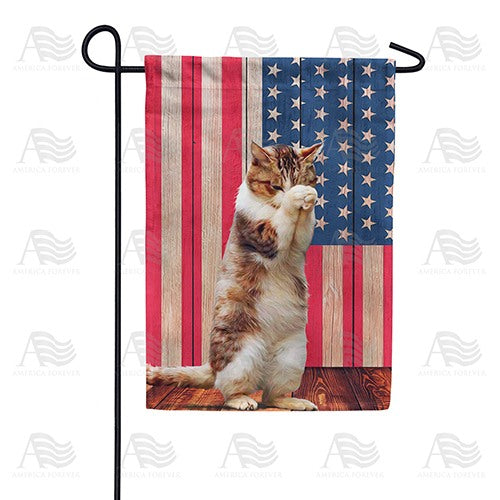 Cat Praying Garden Flag