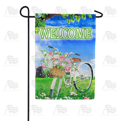 Spring Bike Ride Garden Flag