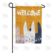 Happy Bunnies Welcome Garden Flag