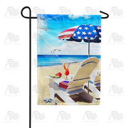 Beach Party For Two Garden Flag