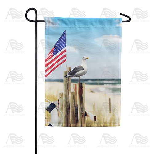 Bird's Eye View Of Beach Garden Flag