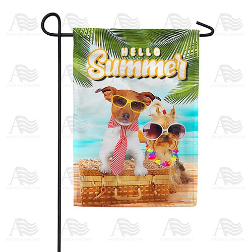 Doggie Vacation Garden Flag