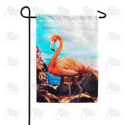 Flamingo By The Ocean Garden Flag