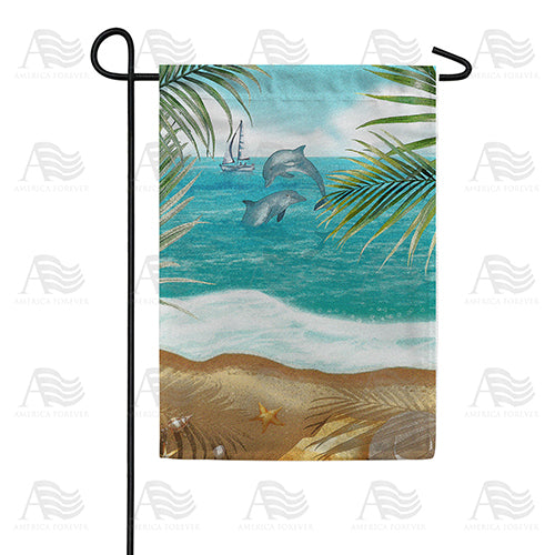 Dolphin Diving Garden Flag