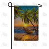 Tropical Maroon Garden Flag