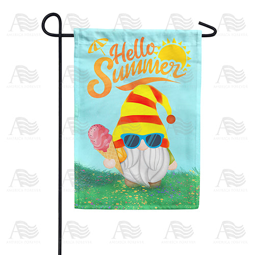 Summer Chill Gnome Garden Flag