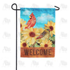 Cardinal Pair Welcome Garden Flag