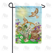 Summer Sparrows Garden Flag