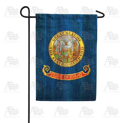 Idaho State Wood-Style Garden Flag