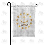 Rhode Island State Wood-Style Garden Flag