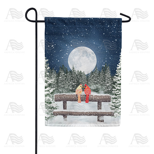 Winter Moon Garden Flag