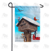 Birds Gather At Winter Home Garden Flag