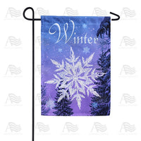 Crystal Snowflake Garden Flag