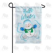 Snowman Snow Angel Garden Flag