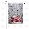 Winter At Red Cabin Garden Flag