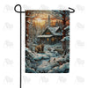 Winter Cabin Garden Flag