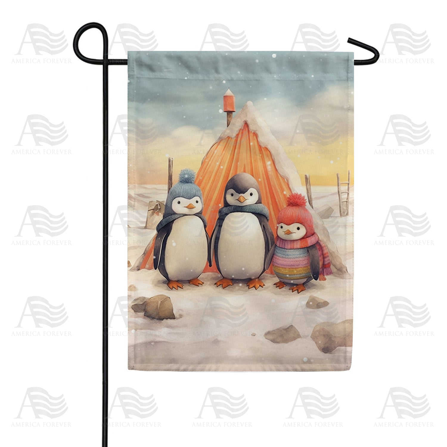 Penguin Hut Garden Flag