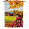 Fall Country Bike Ride House Flag