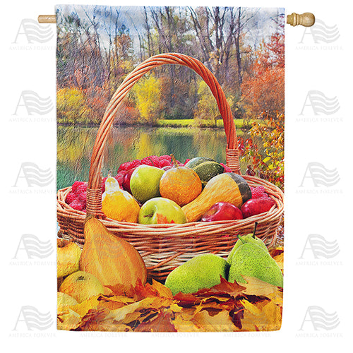 Fall Bountiful Basket House Flag