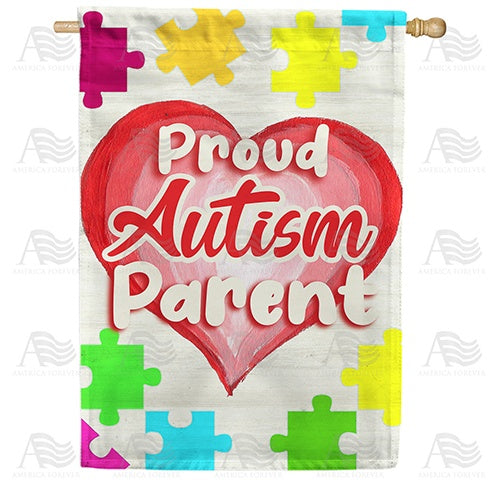 Proud Autism Parent House Flag