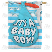 Baby Boy Delivery House Flag
