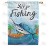 Let's Go Fishing House Flag