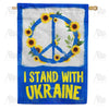 I Stand with Ukraine - Peace House Flag