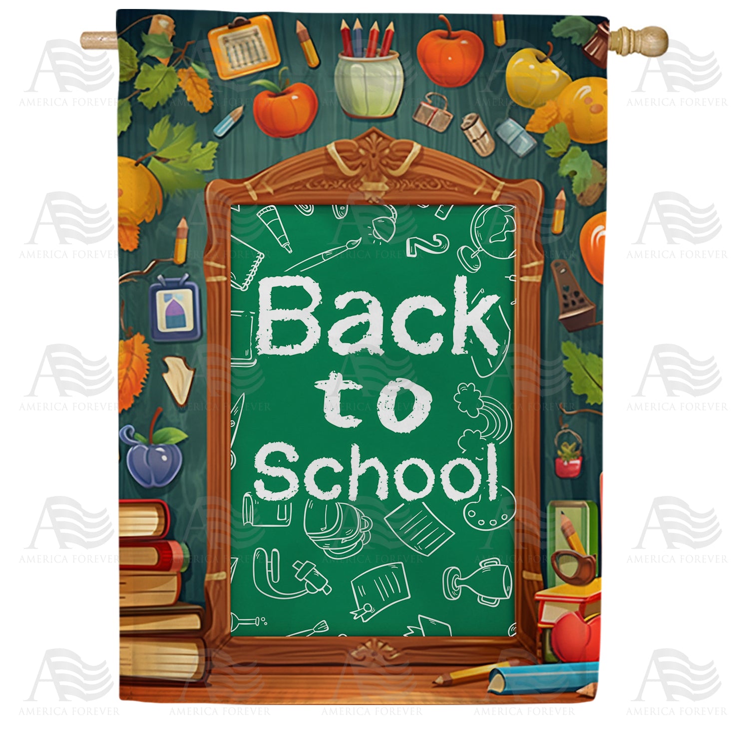 Back To School Essentials House Flag