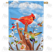 Red Spring Cardinal House Flag