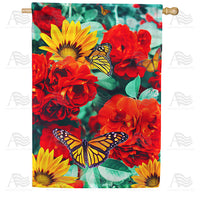 Monarch Butterflies House Flag