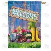 Garden Shed Welcome House Flag