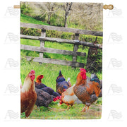 Chicken Flock Feast House Flag