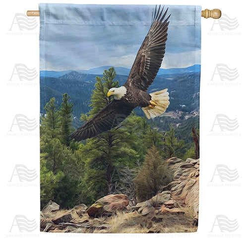 Eagle In Flight House Flag