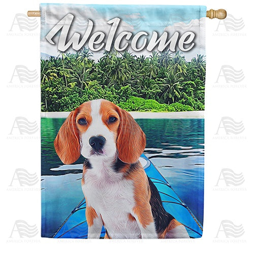 Kayaking Beagle House Flag