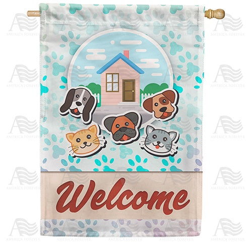 Pet Loving Home House Flag