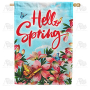 Spring Pink Lilies House Flag