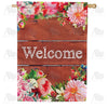 Floral Welcome House Flag