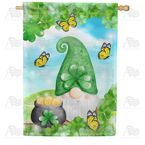 St. Patty Gnome House Flag