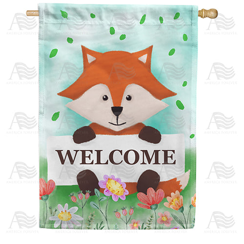 Foxy Welcome House Flag