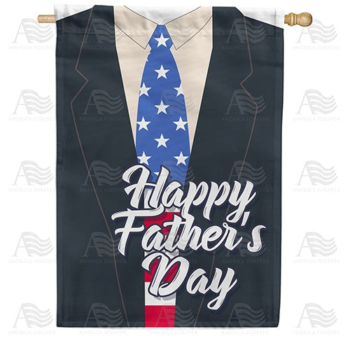 Patriotic Dad House Flag