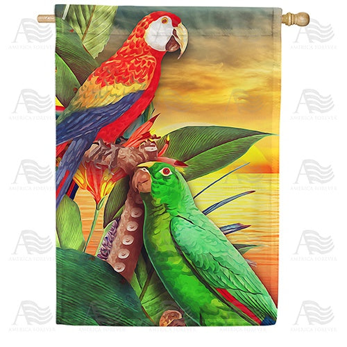 Parrot Paradise House Flag