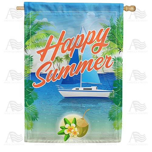 Happy Summer House Flag