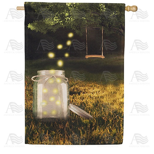 Catching Lightning Bugs House Flag