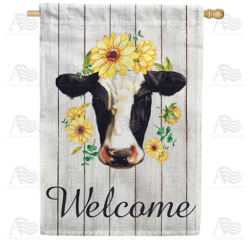 Bovine Beauty Welcome House Flag