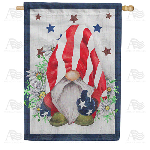 Flag Draped Gnome House Flag