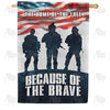 America's Brave Military House Flag