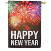 New Year Colorful Explosions House Flag