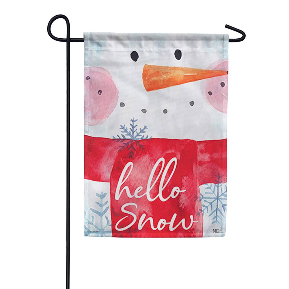 Snowman Face Dura Soft Garden Flag