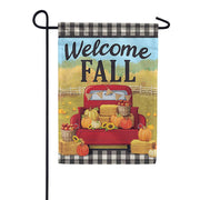 Fall Red Truck Dura Soft Garden Flag