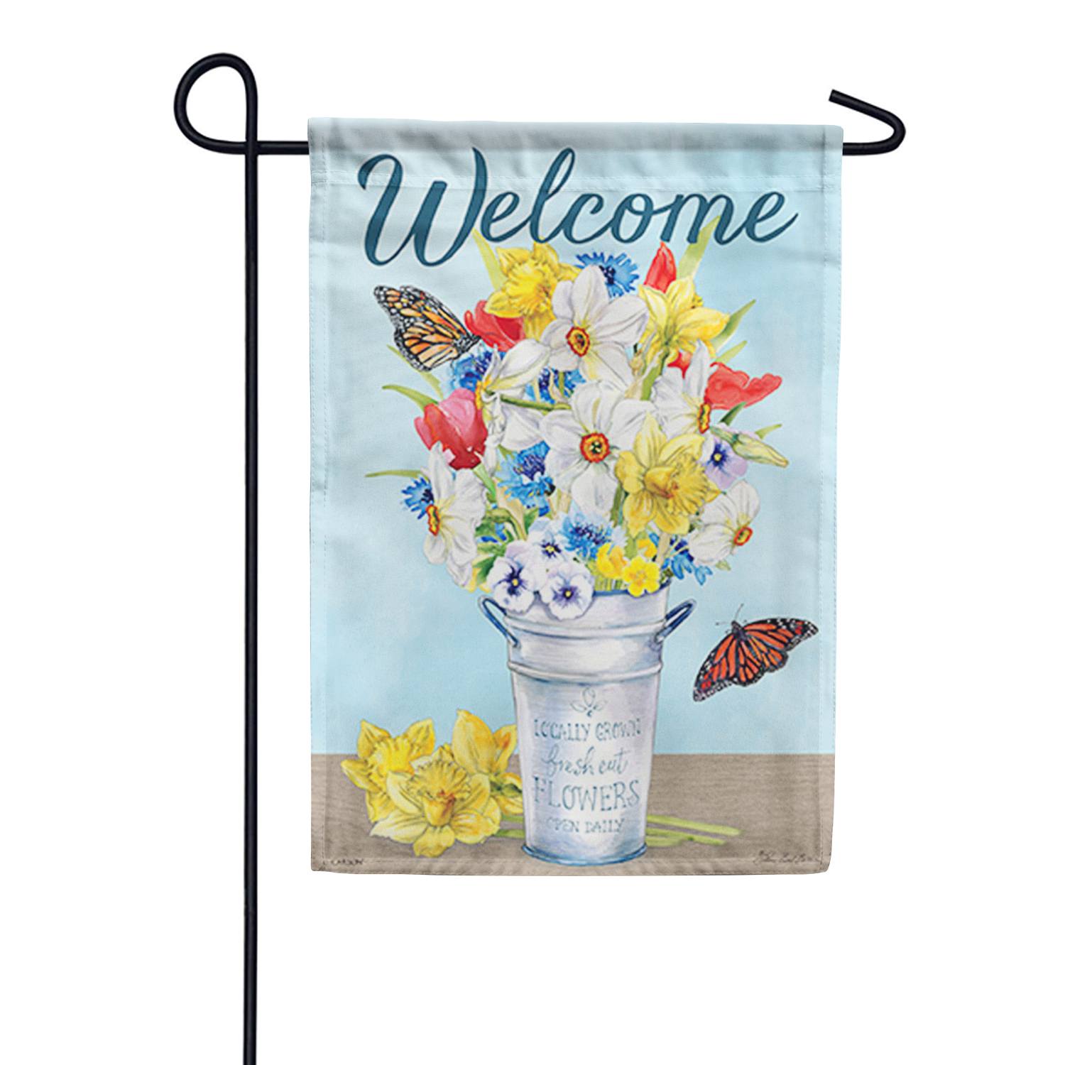 Spring Bucket Dura Soft Garden Flag